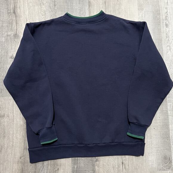 VTG Southern Illinois University Navy Blue 90s Pull Over College Sweatshirt Sz L - Picture 2 of 4